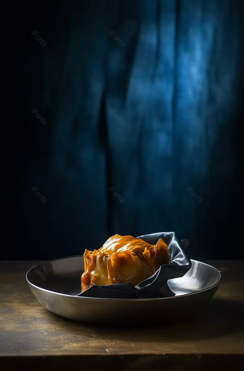 蓝色背景美味大闸蟹熟食摄影图,高清,摄影图,摄影图片,图片大全,摄影图免费下载